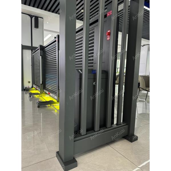 Automatic Industrial Telescopic Sliding Gate With DC24V Brushless Motor Max 25 Meters Aluminum Alloy