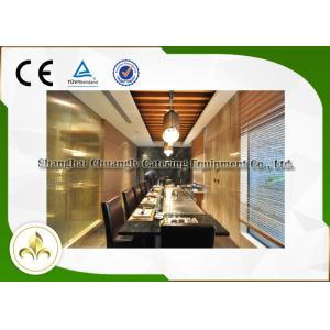 Cheap Electric / Induction 9 Seat Teppanyaki Grill Table With Exhaustion / Purification System for sale