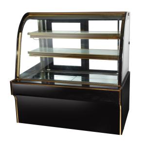 Cheap 2 Layer Black Cake Display Cases Freezer 2m 110v 60hz for sale