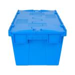 Reusable Attached Lid Container Nestable Logistic Moving PP Solid Box with