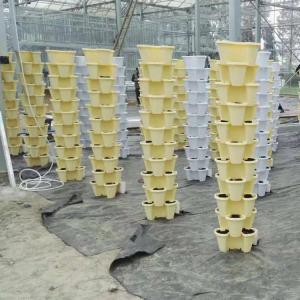 Plastic Modern Stacking Vertical Flower Pot For Substrate Cultivation
