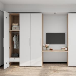 Contemporary customization Bedroom Furniture Modern Simple Design Metal Wardrobe