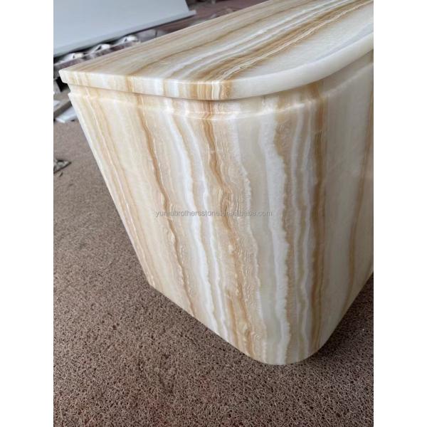 Elegant Living Room Furniture Natural Marble TV Table Stand Set with White Wooden Veins