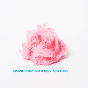 Compressed Chopped Recycled Polyester Fiber Dyeing Pink Filling Material