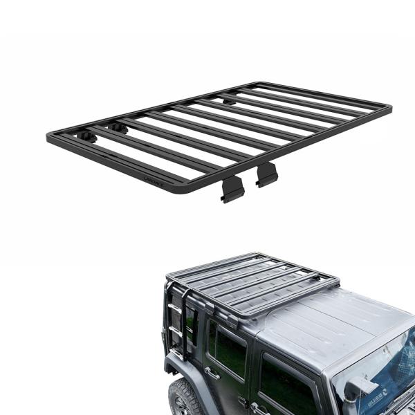 Lightweight Aluminum Alloy Roof Rack for Wrangler JK 4 Door N.W. 28kg Black Car Roof Racks