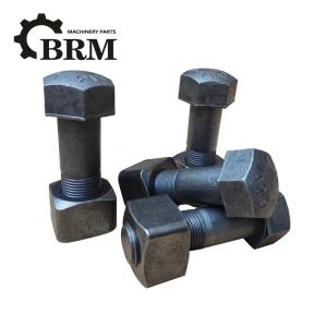 Plain Finish Excavator Track Bolts Track Roller Bolt For Construction Machinery