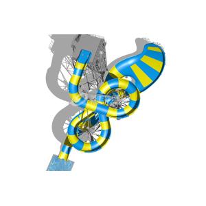 Magic Flying Blanket Fiberglass Water Slides Platform 20m For Theme Park Project