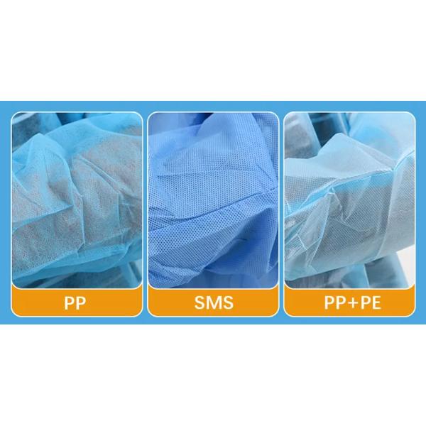 SMS SMMS Non Woven Fabric Visitor Lab Gown 45g