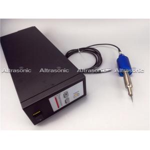 Black Ultrasonic Cutting Machine For Themoplastic Triming Installed On Machine