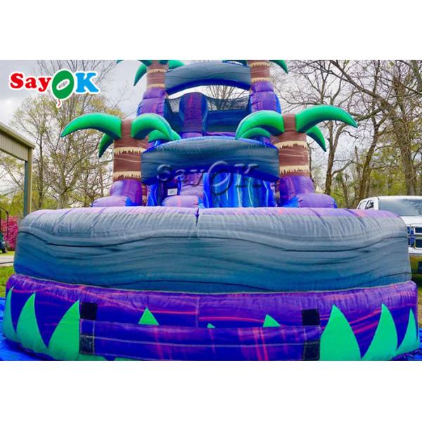 Outdoor Inflatable Water Slides Commercial Inflatable Slide Water Park Purple Crush Dual Lane Inflatable Water Slide