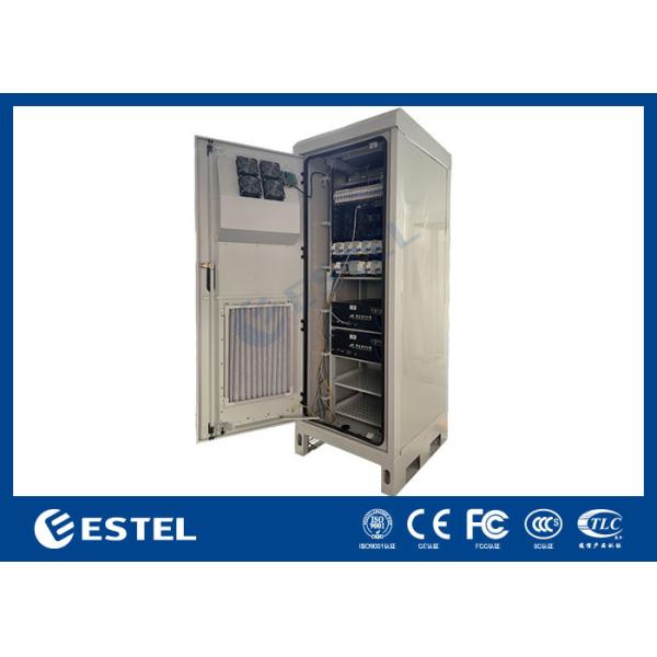 Integrated Outdoor Telecom Equipment Cabinets Floor Mounted With Rectifier Power