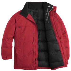 Nylon Heavy Down Jacket Men's Stand Collar Type , Custom Mens Goose Down Coat