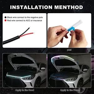 59 Inch Car LED Light Strip Waterproof Daytime Running Light Kit Other Control