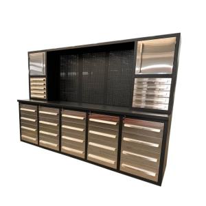 Workshop Workstation Tool Storage Heavy Duty Steel Workbench with Drawers and