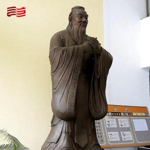 Technique Casting Confucius Bronze Sculpture for Campus Sculpture Hall's