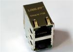 XRJD-S-21-8-8-1 RJ45 Stackable 2x1 Connector with Yellow/ Green LEDs