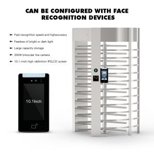 HCW 304 Stainless Steel Full Height Turnstile with 2400*1500*2300mm Dimensions