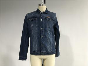 China UZZI Mens Denim Jacket And Jeans Button Through Stretch Denim Trucker Jacket on sale