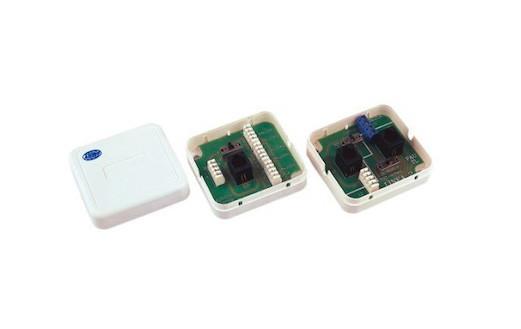 Easy Install Data Point Faceplate , Single / Dual Port Ethernet Surface Mount