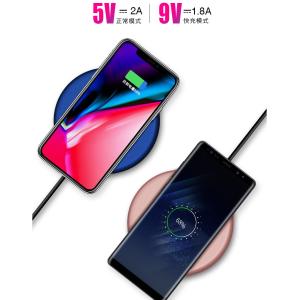 LED Light Wireless Phone Charger Pad For Iphone Xs Max X 8 Plus Mobile Devices