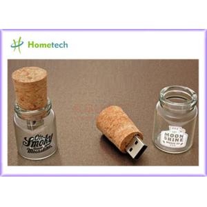 Transparent Wood Glass Message In A Bottle Usb Flash Drive 4GB 8GB