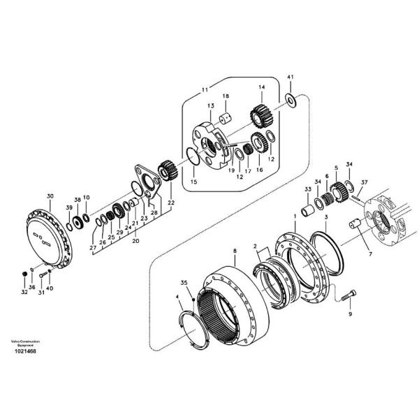 VOE14551153 14551153 EC290B EC360B Excavator Final Drive Planet Carrier Assy