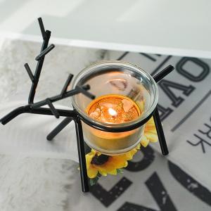 Iron Art Prop Romantic Lamp Candlestick Contracted And Contemporary Glass