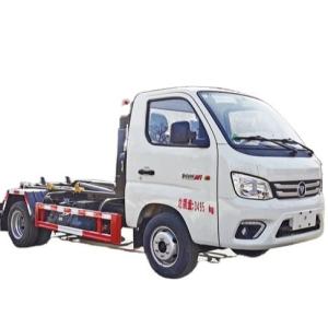 Cheap Mini Version FOTON 4x2 Compactor Garbage Truck Hook Lift 5 Tons Euro 4 Customized for sale