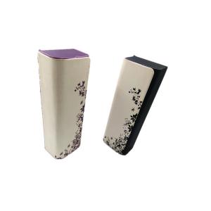 White Eyeglasses Iron Optical Glasses Case With Elegant Flowers Printing