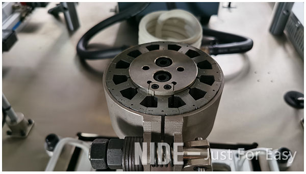 Automatic Segmented Stator Heat Melt Into Motor Shell Machine