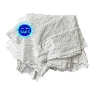 Soft and Gentle Touch Pure Cotton Pure White Cut Used Bed Sheets Rags for Industrial Cleaning