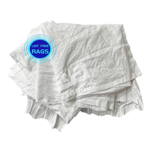 Quality Soft and Gentle Touch Pure Cotton Pure White Cut Used Bed Sheets Rags for Industrial Cleaning wholesale