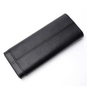 Scratch Resistant Black Leather Watch Box Open Window Design For Single Watch