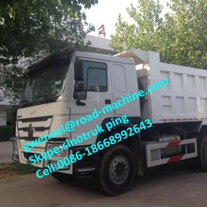 White HOWO 371HP 6 x 4 Heavy Duty Tipper Front Lifting Cylinder