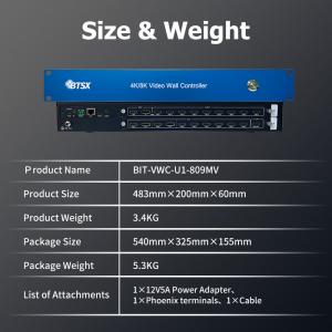 4K60 Video Wall Controller with 8-in 9-out Modular Design Simultaneously Showing