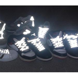 Safety Reflective Fabric Cloth / Reflective Shoe Laces 100% Cotton Material ANSI
