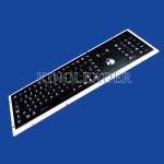 Rugged Panel Mount Black Metal Keyboard With Trackball Function Keys And Number