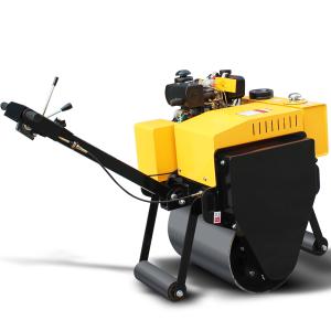 Walk Behind Mini Compactor Vibratory Hand Vibratory Pedestrian Roller Asphalt