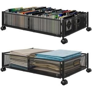 Under Bed Storage With Wheels Under Bed Storage Containers Large Metal Foldable