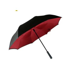 190T Pongee Adults Reverse Inverted Umbrella Colorful For Rain Shine Weather