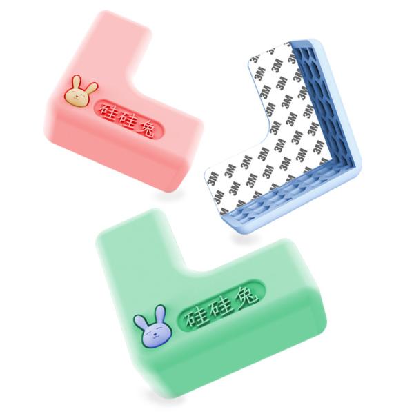 Quality L-Shaped Silicone Rabbit Children'S Silicone Corner Protector Baby Anti-Collision Table Edge Non-Toxic Corner Protector wholesale