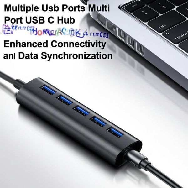 Multiple Usb Ports Multi Port USB C Hub Providing USB A Ports for Enhanced