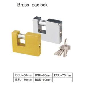 Cheap Rectangular Front Door Padlock Solid Brass Body Anti Pick Mushroom Drivers for sale