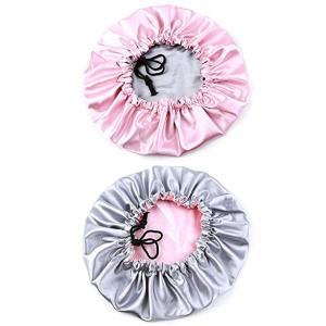 Double Sided Mulberry Silk Sleep Cap , 43cm Pink Silk Bonnet