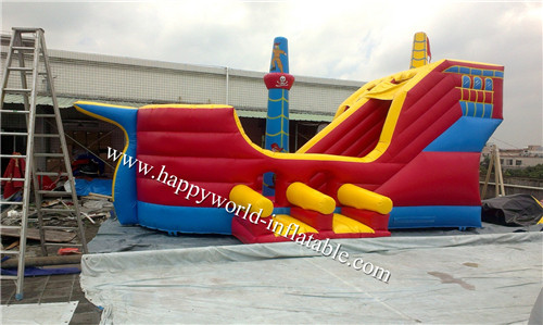 Quality inflatable pirate ship water slide , inflatable dry slide , inflatable side wholesale