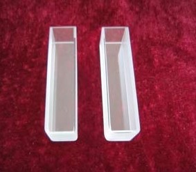 two sides transparent optical quartz glass cuvette with lid stopper 10mm
