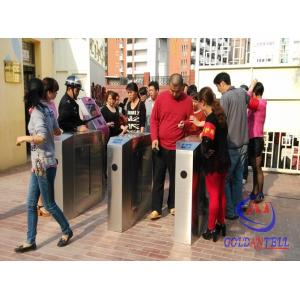 Cheap Remote control security controlled access turnstiles with IR retractable arm for sale