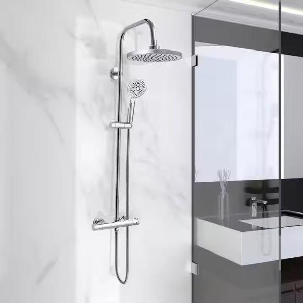 Single Handle Cold And Hot Water Shower Faucet Round Design Bathroom Shower System