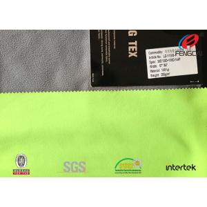 Fluorescent Yellow 3 Layer TPU Coated Fabric 95% Poly 5% Spandex Material