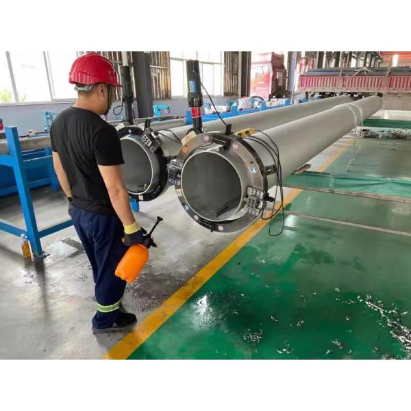 Stainless Steel Pipe Cut Bevel Machine Clamshell Type Cold Cutter 305mm
